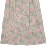 RAFAELLA Womens A-Line Skirt Grey Long 90s Crazy Pattern S