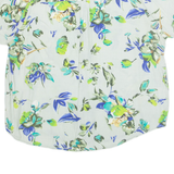 STR JULIAN Hawaiian Womens Printed Shirt Grey Collared 90s Floral XL