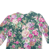 ASHLEY & ME Womens Printed Shirt Green Long Sleeve 90s Floral L