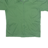 Zip Up Womens Shirt Green Collared 2XL