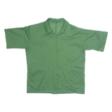 Zip Up Womens Shirt Green Collared 2XL
