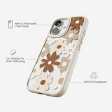 Clear Mocha Poppy iPhone 17 Case With London Fog Ridge (MagSafe included)