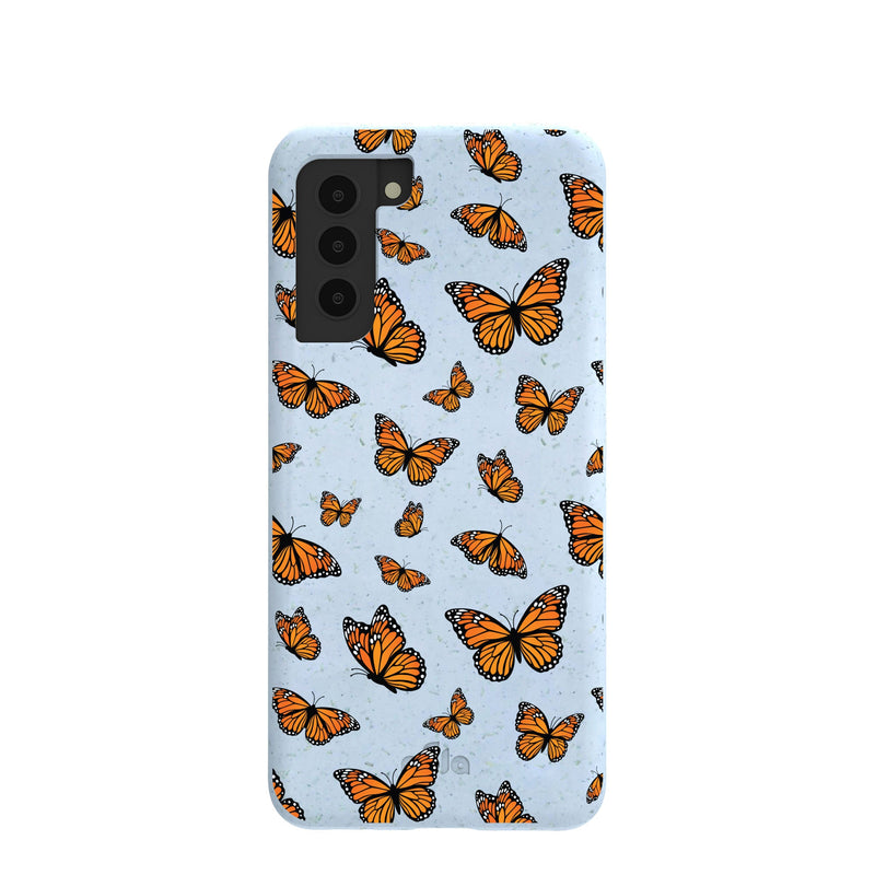 Powder Blue Monarchs in flight Samsung Galaxy S21 Case