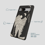 Black Moonlight Peaks Google Pixel 7a Case