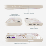 Clear Moonlit Oyster iPhone 17 Case With London Fog Ridge (MagSafe included)