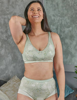 Valentina - Silk Back Support Full Cup Non Wire Organic Cotton Bra - Juliemay Lingerie