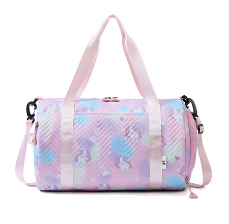 Anysort Mommy Diaper Bag Pink Unicorn Shoulder Bag with Internal Zip Pocket Waterproof Handbag for Travel and Sports