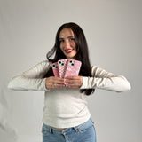 Bubblegum Pink Warped Checkers iPhone 13 Case