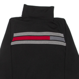 PENDLETON Womens Patterned Jumper Black Striped Roll Neck Tight Knit M