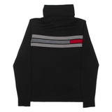 PENDLETON Womens Patterned Jumper Black Striped Roll Neck Tight Knit M