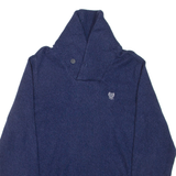 CHAPS Mens Jumper Blue High Neck Tight Knit L
