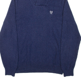 CHAPS Mens Jumper Blue High Neck Tight Knit L