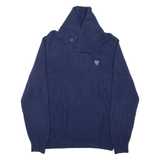 CHAPS Mens Jumper Blue High Neck Tight Knit L