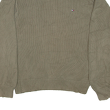 TOMMY HILFIGER Mens Jumper Green Tight Knit S