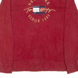 TOMMY HILFIGER Womens Jumper Red Tight Knit L