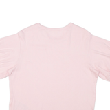 LEVI'S Womens Jumper Pink Tight Knit Short Sleeve XL