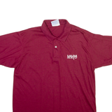 HANES Mens Polo Shirt Maroon XL
