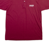 HANES Mens Polo Shirt Maroon XL