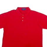CLAY BROOKE Mens Polo Shirt Red L