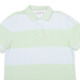 NAUTICA Mens Polo Shirt Green Striped L