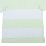 NAUTICA Mens Polo Shirt Green Striped L
