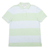 NAUTICA Mens Polo Shirt Green Striped L