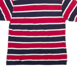 TOMMY HILFIGER Mens Polo Shirt Red Striped L