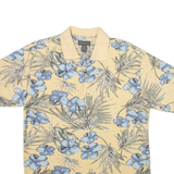 VAN HEUSEN Mens Polo Shirt Yellow Floral M