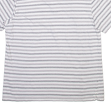 CHAPS Mens Polo Shirt White Striped L