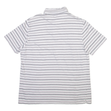 CHAPS Mens Polo Shirt White Striped L