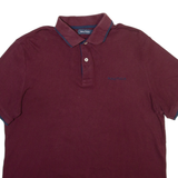 NAUTICA Mens Polo Shirt Maroon L