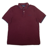 NAUTICA Mens Polo Shirt Maroon L