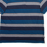 CALVIN KLEIN Mens Polo Shirt Blue Striped XL
