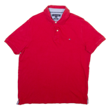 TOMMY HILFIGER Mens Polo Shirt Red M