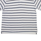 NAUTICA Mens Polo Shirt White Striped 2XL