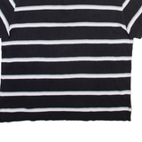 TOMMY HILFIGER Mens Polo Shirt Black Striped L