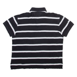 TOMMY HILFIGER Mens Polo Shirt Black Striped L
