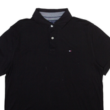 TOMMY HILFIGER Mens Polo Shirt Black L
