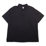 CALVIN KLEIN Mens Polo Shirt Black Striped XL