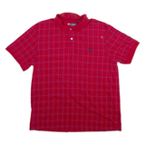 CHAPS Mens Polo Shirt Red Check 2XL