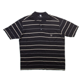 PAUL & SHARK Mens Polo Shirt Black Striped XL