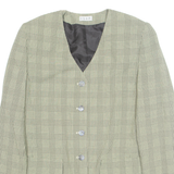 SLAP Womens Blazer Jacket Beige 90s Check M