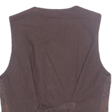 CACHET Womens Blazer Waistcoat Brown 90s M
