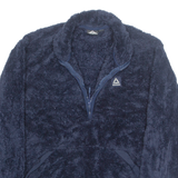 REEBOK Teddy 1/2 Zip Fleece Womens Pullover Jacket Blue XL