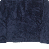 REEBOK Teddy 1/2 Zip Fleece Womens Pullover Jacket Blue XL