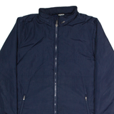 UMBRO Insulated Mens Puffer Jacket Blue Hooded M