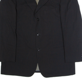 HUGO BOSS Mens Blazer Jacket Black Knit Wool M