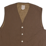 TEDDY'S Mens Quilted Gilet Brown L