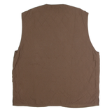 TEDDY'S Mens Quilted Gilet Brown L