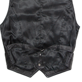 TEDDY'S Mens Blazer Waistcoat Black Leather M